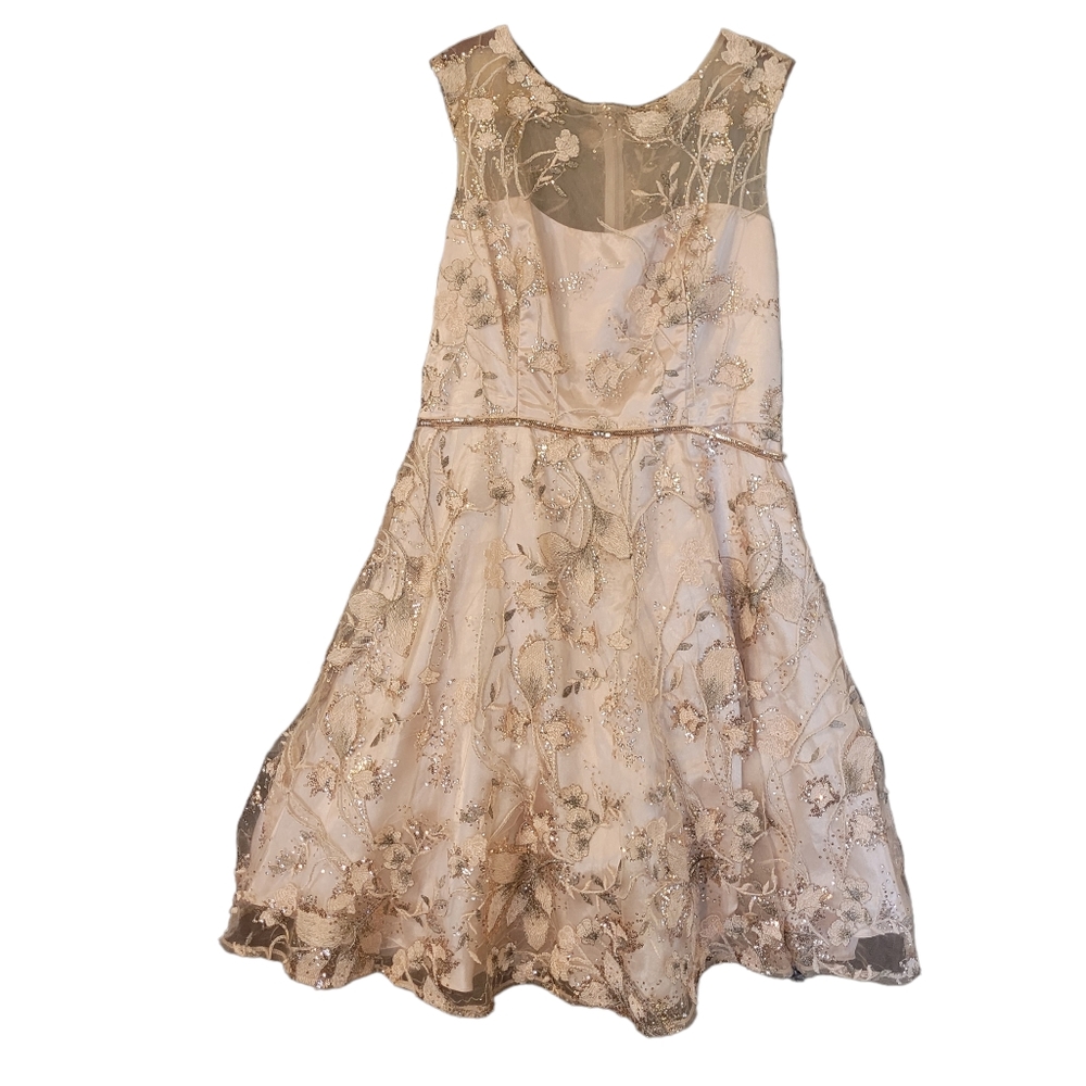 Emma Street Fit & Flare embroidered & sequined dress- 14